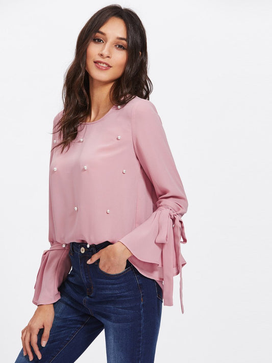 Embellished Cuff Blouse